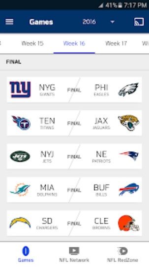 NFL Game Pass sur Chromecast